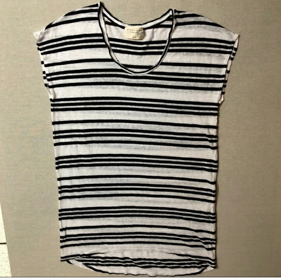 ALICE + OLIVIA Striped Slub-knit Tunic Sz MEUC! - Picture 8 of 8